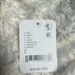 Free People Last Dance Lace Halter Bralette in Ivory Size Large NWT RT $38 Photo 5