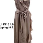 Show Me Your Mumu Samantha Women's Ruffle Wrap Dress Champagne Luxe M Bridesmaid Photo 5