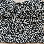Lipsy London animal print cheetah corset crop top Black Size 6 Photo 1