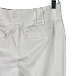 Loft Ann Taylor Ann Pants Cropped 10 White Embroidered Flowers Photo 5