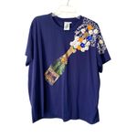 Queen of Sparkles Navy Blue Tiger Sequin Print Champagne Popping Bottle T Photo 0