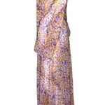 Savagexfenty Savage Fenty Kimono Women Medium Large Orange Purple Abstract Animal Print Sheer Photo 2