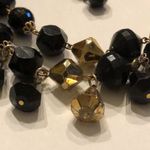 Germany Vintage Black & Gold Tone Double Strand Beaded Boho Necklace Photo 5