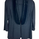 Chico's Travelers by  Velvet Collar Black Travel Jacket Versatile & Comfy S Small Photo 0