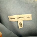 Dress the Population  One Shoulder Midi Dress in Light Blue Size M Photo 5