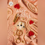 French Bulldog Puppy Face Keychain Tan Dog Bag Charm Gold Key Ring NWT Cute Photo 1