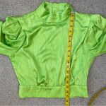 Ronny Kobo Kaira Satin‎ Open Back Top Green 4 Photo 10