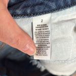 American Eagle  Blue Jean Denim Floral Embroidery Cut Off Shorts Size 2 Photo 6