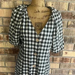ZARA NWT  black and white checkerboard Size M dress Photo 2