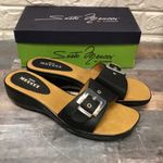 Sesto Meucci  black Sachi maxi calf size 11 sandals bubble bottoms made‎ in Italy Photo 7