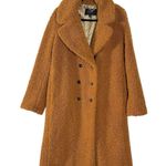 J.Crew Size Large Double Breasted Teddy Sherpa Topcoat in Adobe Clay Brown NEW Photo 8