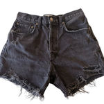 AGOLDE  Riley Shorts Womens Denim Distressed High Rise Raw Fray Hem SZ 27 Photo 0