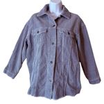 ZARA  Corduroy Trucker Jacket Women XS Blue Button Front Raw Hem‎ Pockets shacket Photo 0