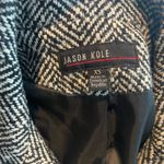 Jason Kole Black and White Wool Blend Peacoat Photo 1