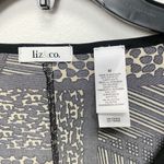 Liz & Co  Women’s Medium Top Blouse Geometric 3/4 Dolman Sleeve Art To Wear Artsy Photo 5