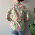 Lilly Pulitzer  Collared Button-Down Shirt Long Sleeve Multicolor Preppy Pattern Photo 1