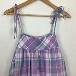 Entro  Plaid Tiered Sundress Size Small Purple Photo 1