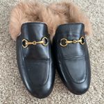 BaShafanni fur lined horsebit mules 39 Black Size 8.5 Photo 8