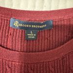 Brooks Brothers  Women's Cotton Blend Cable Knit Sleeveless Sweater Maroon Size L Photo 2