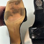 Vince Camuto Women's Brelanie Black Leather Woven Strap Heels Sandal Size 9 Photo 2
