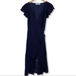 Ali & Jay Ali &‎ Jay navy blue lace wrap dress large new Photo 3