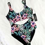 Bebe NWT Floral 1PC Swimsuit Photo 0