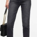 J.Crew POINT SUR Jeans Womens Size 26 Black Shoreditch Denim Cropped Raw Hem Gray Photo 0