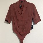 EXPRESS NWT Bodysuit Button Up Blouse Photo 0
