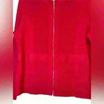 Lane Bryant Red Zip Up Long Sleeved Sweater Size 18/20 Career Valentine’s Day Photo 2