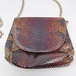 Banana Republic Vintage Mini Crossbody Snake Print Leather 26" Chain Strap Photo 15