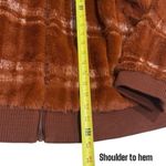 Anthropologie  Plaid Teddy Bomber Jacket Rich Rust Cozy Soft Cabin Holiday 1X Photo 12