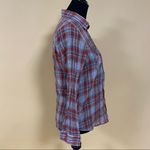 BCBGeneration 🛍️  Grey Red Plaid Woven Long Sleeve Button Down Shirt Top Size S Photo 6