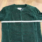 VTG Victor Costa Occasion Suede 100% Leather Blazer/Jacket Deep Green Photo 14