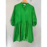Taylor Tillman Cammie Ruffle Shirt Mini Dress Kelly Green Size Medium Photo 1