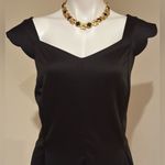 Monteau Black V Neck A Line Dress Pull Over Sleeveless Scalloped Straps Sz 3X Photo 3