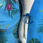 Soma  Satin Floral Robe Small/Medium Kimono Blue Multicolor Belted Feminine Photo 4