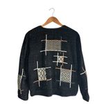 Elegant Black Patterned Cape by Size L Photo 1