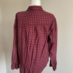 Brandy Melville  Red Checkered Flannel Shirt One Size Photo 2