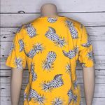 cj banks NWT Size X 14W Yellow Pineapple Print Short Sleeve V-Neckline Knit Top Photo 4