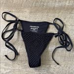 frankie's bikinis  Black Naia Tie Side Skimpy Bikini Bottom Size Large Photo 0