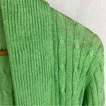 Ralph Lauren Green Knit Open Front Long Sleeve Duster Cardigan Sweater M Size M Photo 3
