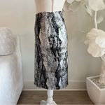 St. John  Black and White Raja Snakeprint Pencil Skirt Photo 3