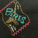 Small Vintage 40s 50s Embroidered Paris cotton skirt Photo 7