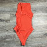 Nasty Gal Racer Cut Out Back Orange Sleeveless Double Slinky Bodysuit Size 4 Photo 5