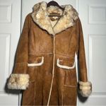 wilson's leather VINTAGE • Wilson’s Leather • Faux Leather Coat • Brown • Faux Fur • Small Photo 1