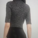 Elie Tahari  THE SAMANTHA METALLIC MOCK-NECK SWEATER SIZE M Photo 1