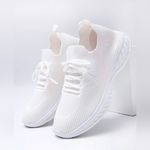 Source Unknown Unisex Breathable Lightweight Running Shoes Outdoor Athletic Walking White Photo 1