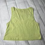 American Eagle Green Ribbed Knit Crop Basic Tank Top Size Small Photo 1