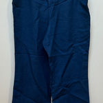 J JILL 100% LINEN CROPPED WIDE LEG TROUSER BEACH PANT SIZE LARGE NWT Blue Photo 0