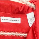 Valerie Stevens  Small Red Button Down Night Shirt Pajama Sleep Photo 3